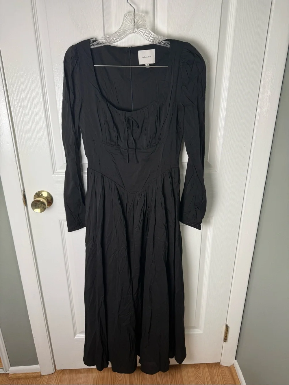 Reformation Oria Dress in Black 4